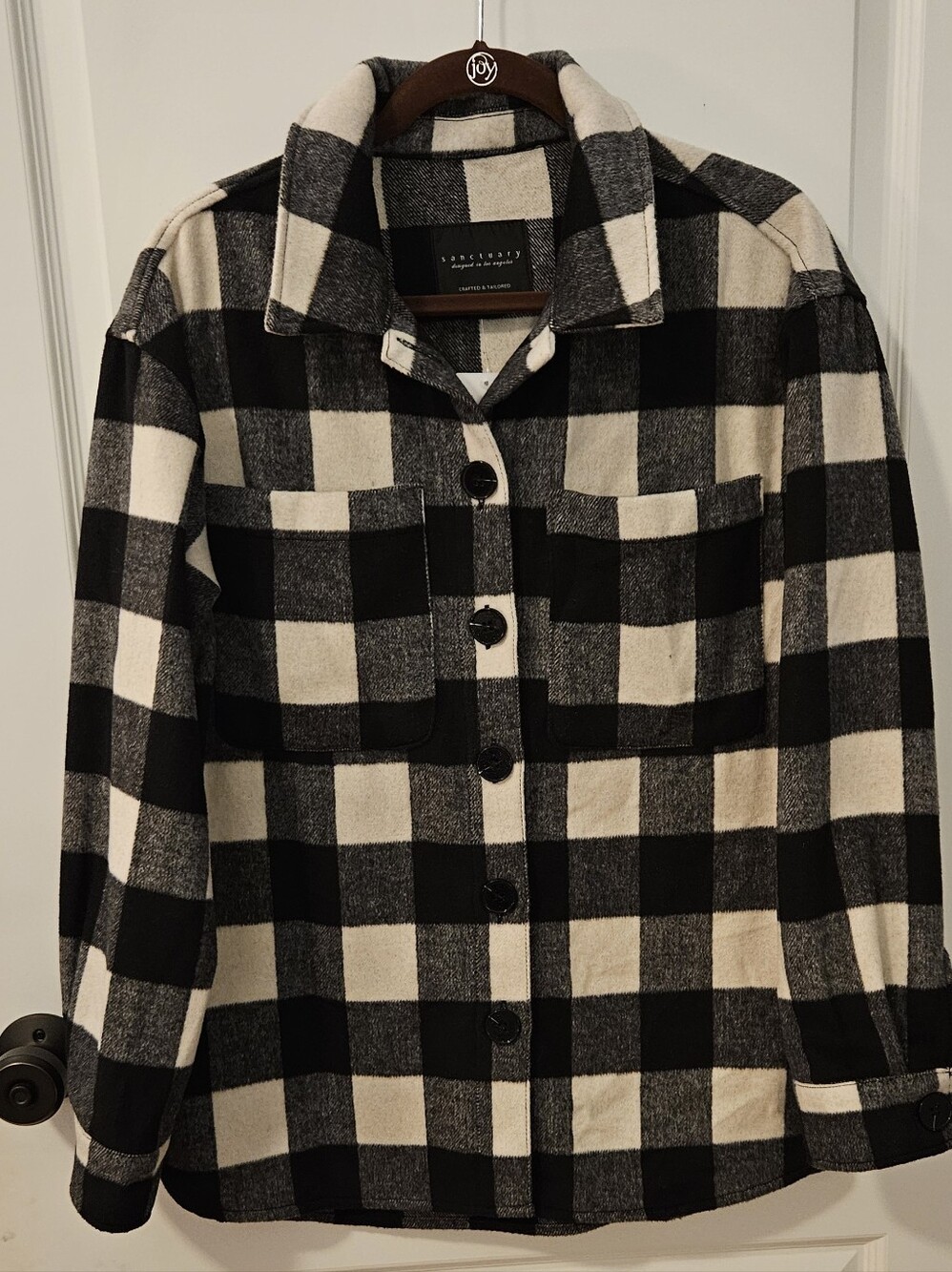 "The Shacket" Black & Cream NWT Size Small - By:Sanctuary